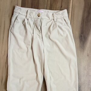Pink Lily Beige Corduroy Trouser Pants